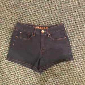 High waisted jean shorts